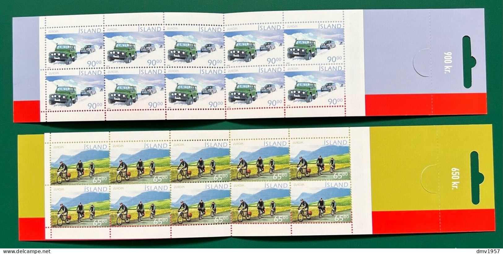 Iceland 2004 MNH Europa. Holidays SB66/7 Booklets - Carnets