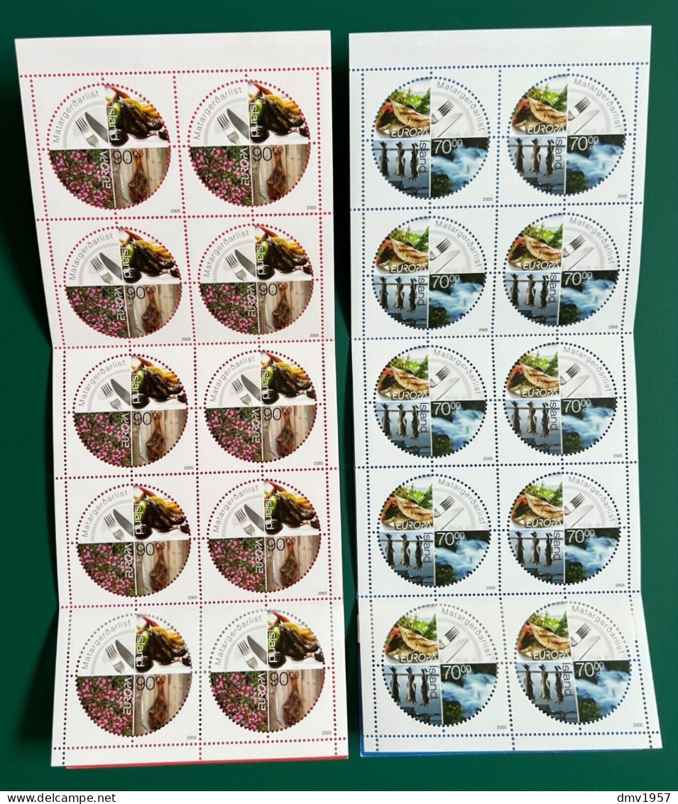 Iceland 2005 MNH Europa. Gastronomy SB72/3 Booklets - Markenheftchen