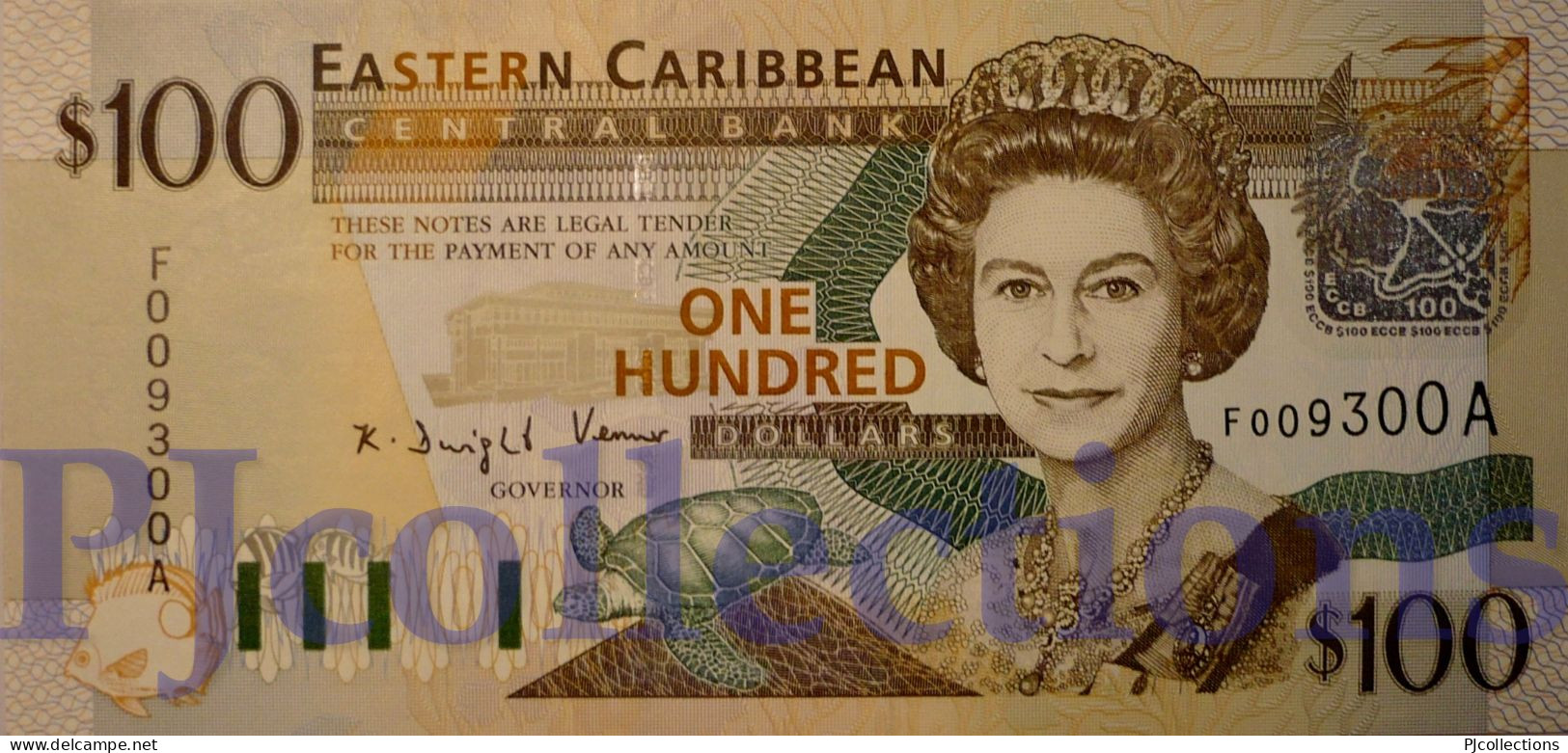 EAST CARIBBEAN 100 DOLLARS 2003 PICK 46a UNC LOW SERIAL NUMBER "F009300A" - Oostelijke Caraïben