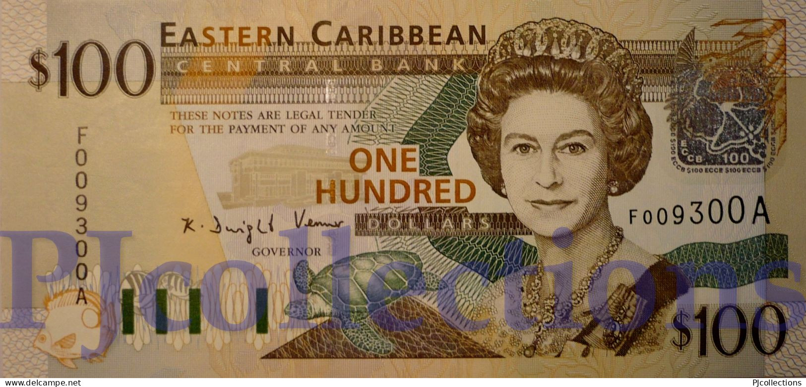 EAST CARIBBEAN 100 DOLLARS 2003 PICK 46a UNC LOW SERIAL NUMBER "F009300A" - Caraïbes Orientales