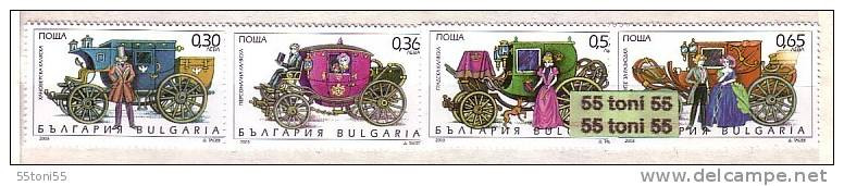 2003 Transport  Carriages  4v.- MNH    BULGARIA / BULGARIE - Diligences