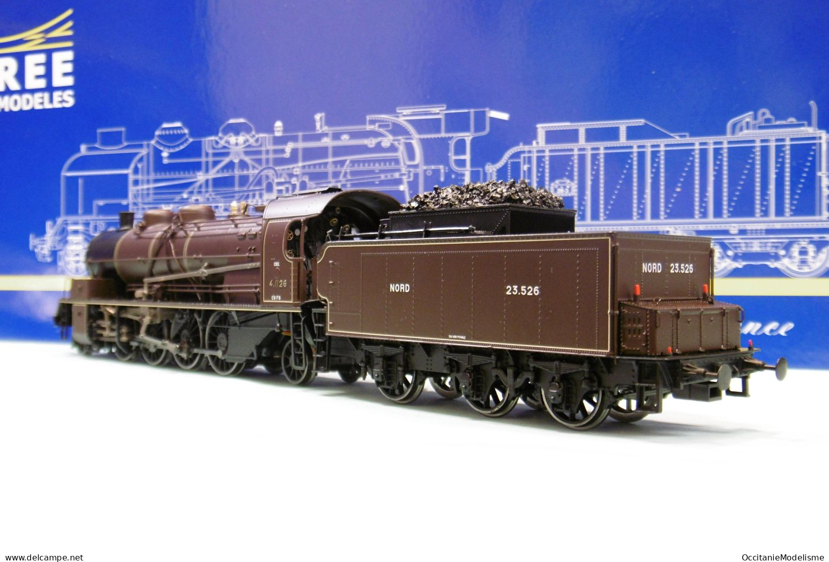 REE - Locomotive vapeur 141 A 4.1126 Creil NORD ép. II DCC Sound réf. MB-155 S Neuf NBO HO 1/87