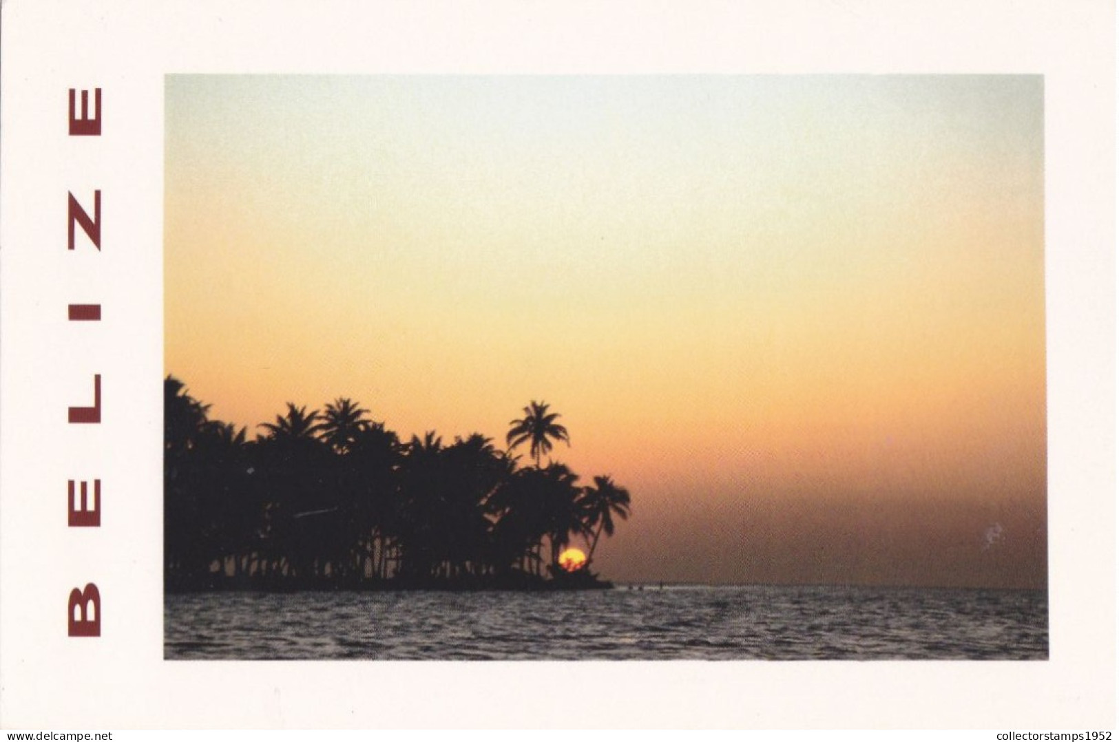 CPA  -  THE OCEAN, PALMS, THE SUNSET, BELIZE - AMERICA - Belize