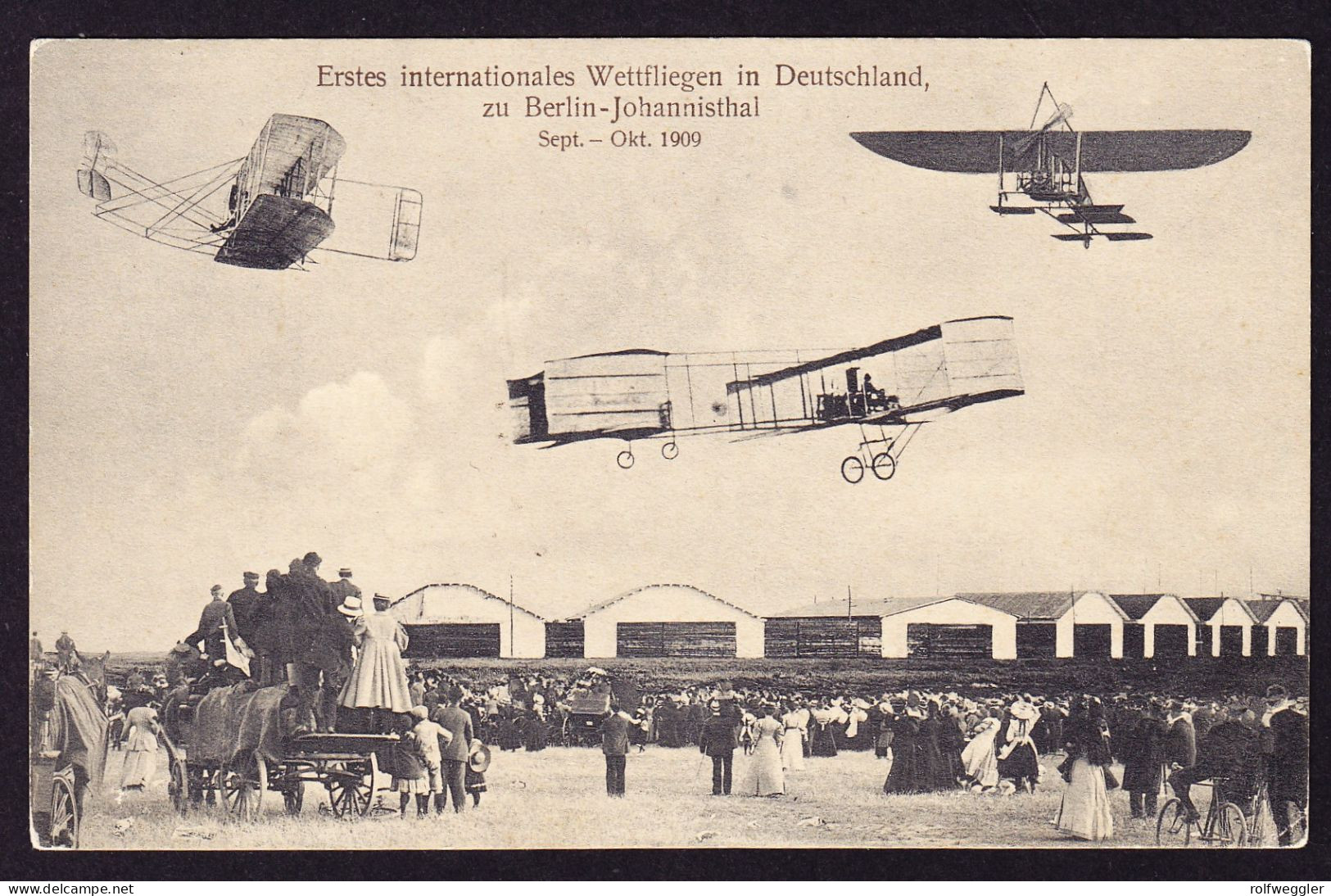 1909 Ungelaufene Beschriebene AK: 1. Internationales Wettfliegen In Deutschland, Berlin-Johannisthal. - Treptow
