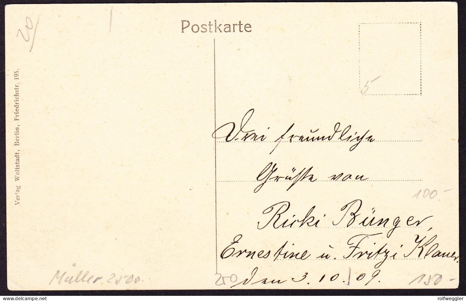 1909 Ungelaufene Beschriebene AK: 1. Internationales Wettfliegen In Deutschland, Berlin-Johannisthal. - Treptow