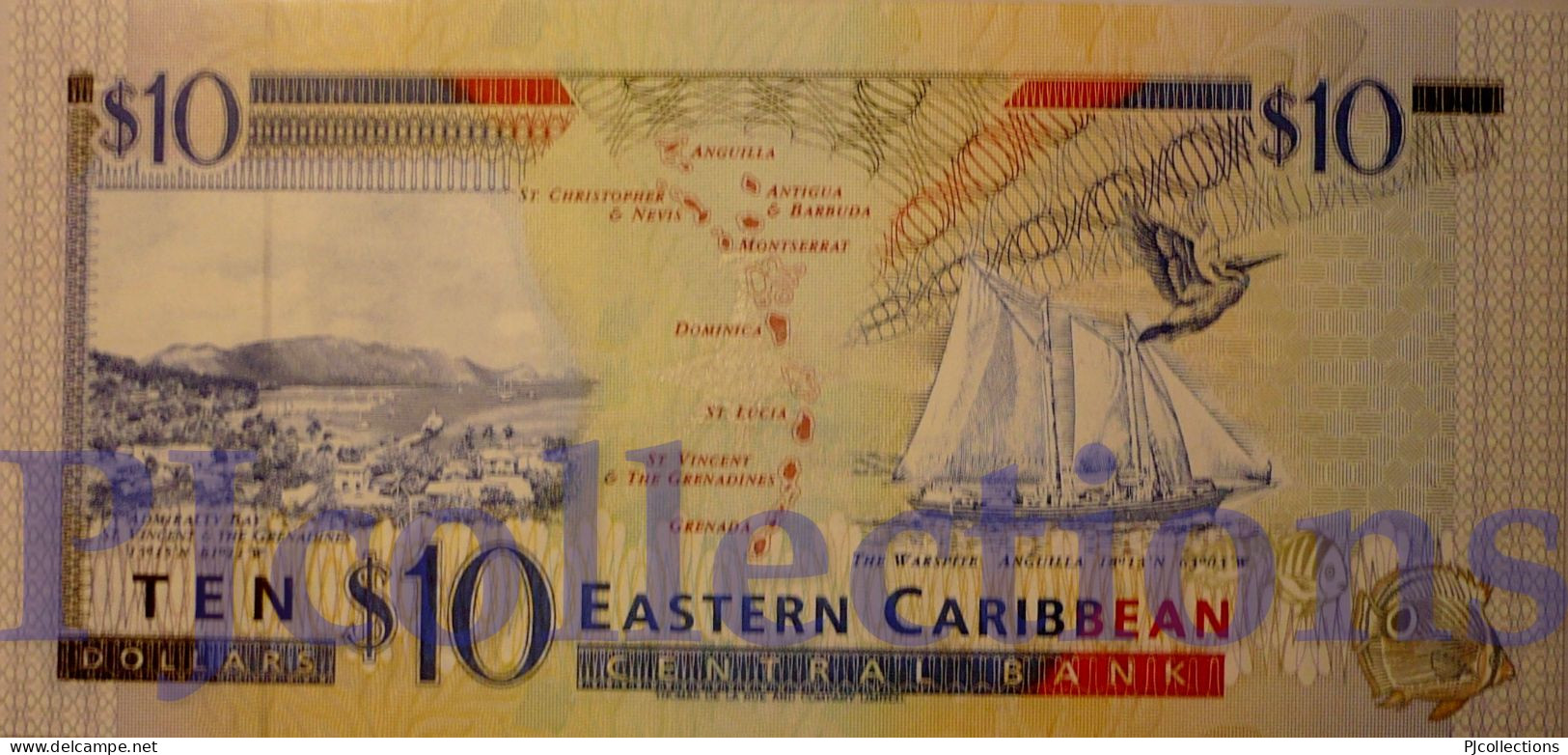 EAST CARIBBEAN 10 DOLLARS 1994 PICK 32v UNC - East Carribeans