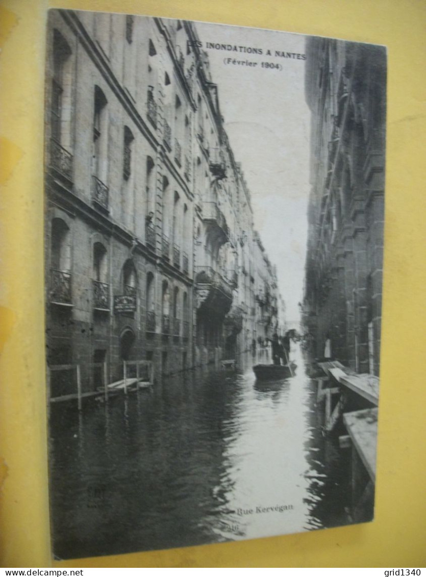 44 6466 LOT DE 4 CPA DIFFERENTES SUR LES INONDATIONS A NANTES EN LOIRE ATLANTIQUE (3 CPA DE 1904 ET 1 CPA DE 1910) - Überschwemmungen