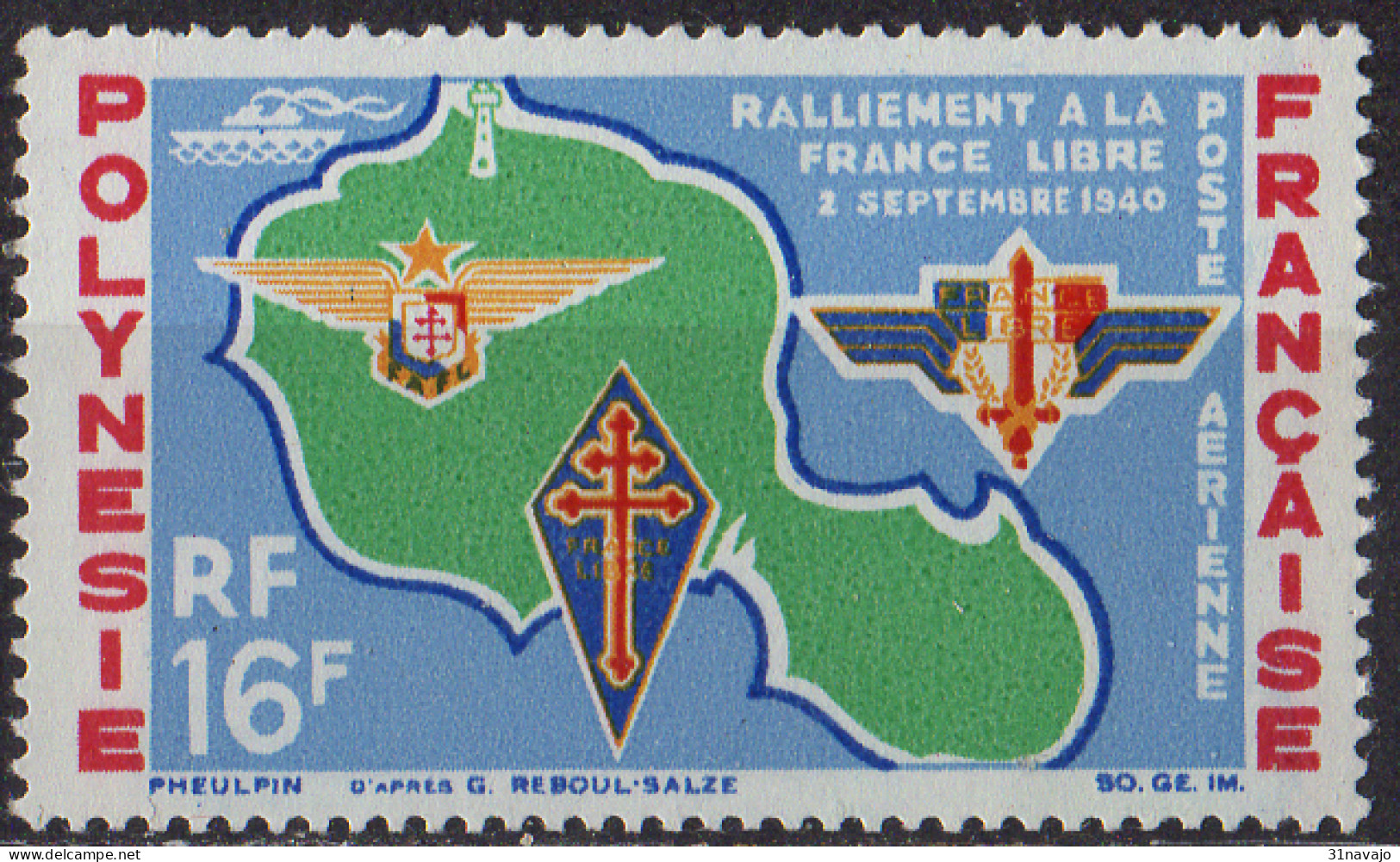 POLYNESIE FRANCAISE - 24e Anniversaire Du Ralliement à La France Libre - Neufs