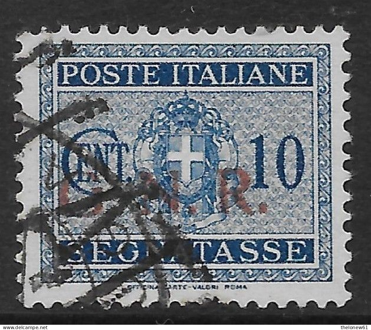 Italia Italy 1944 RSI Segnatasse GNR C10 Sa N.S48 US - Strafport