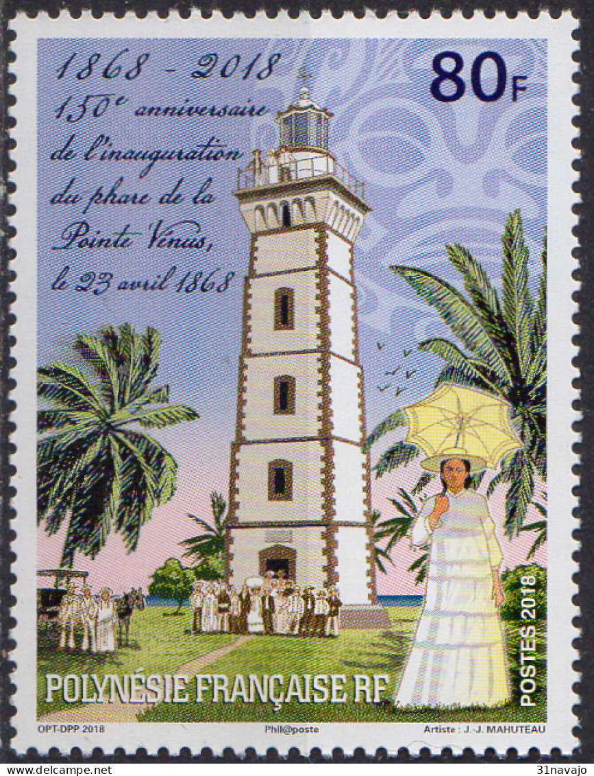 POLYNESIE FRANCAISE - 150e Anniversaire Du Phare De La Pointe Vénus - Neufs