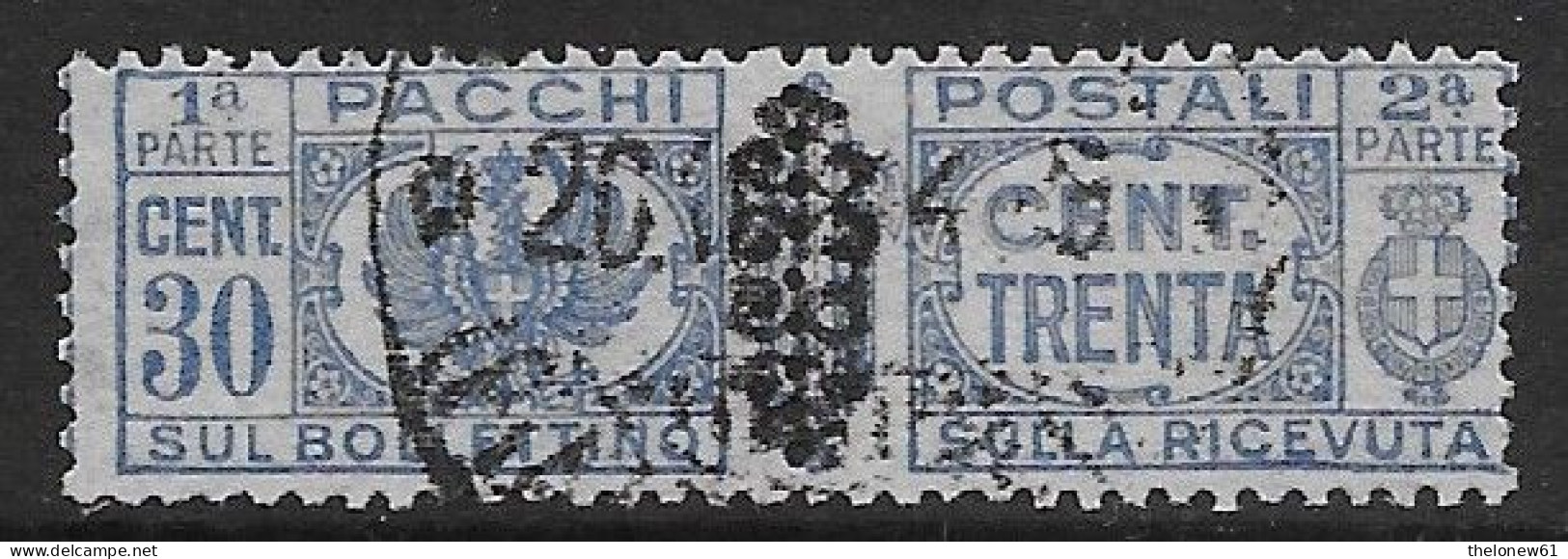 Italia Italy 1945 Luogotenenza Pacchi Postali Con Fregi C30 Sa N.PP51 US - Postal Parcels