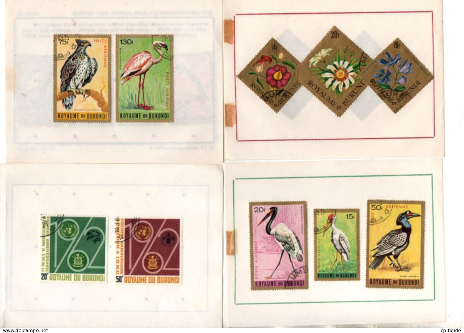 24 TIMBRES. BURUNDI . FLEURS AIRMAIL 1966 . OISEAUX AIRMAIL 1965 .ANNIVESAIRE INDÉPENDANCE 1963 - Réf. N°902T - - Neufs