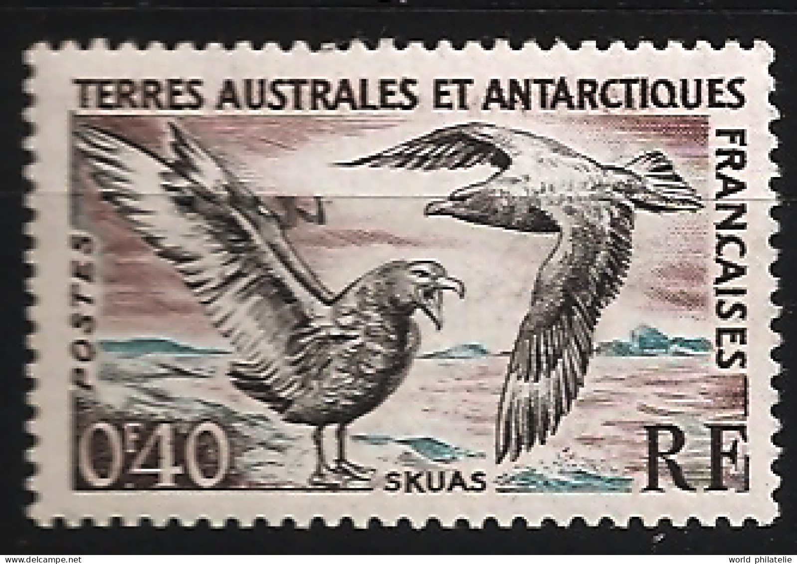 TAAF Terres Australes 1959 N° 13 Iso ** Faune, Animaux, Oiseaux, Skuas, Bec, Mer, Grand Labbe, Prédateur, Stercorariidae - Neufs