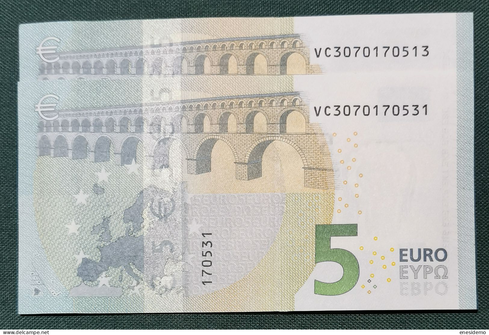 5 EURO SPAIN 2013 LAGARDE V015F6 VC SC UNC. FDS ONLY ODDS NUMBERS - 5 Euro