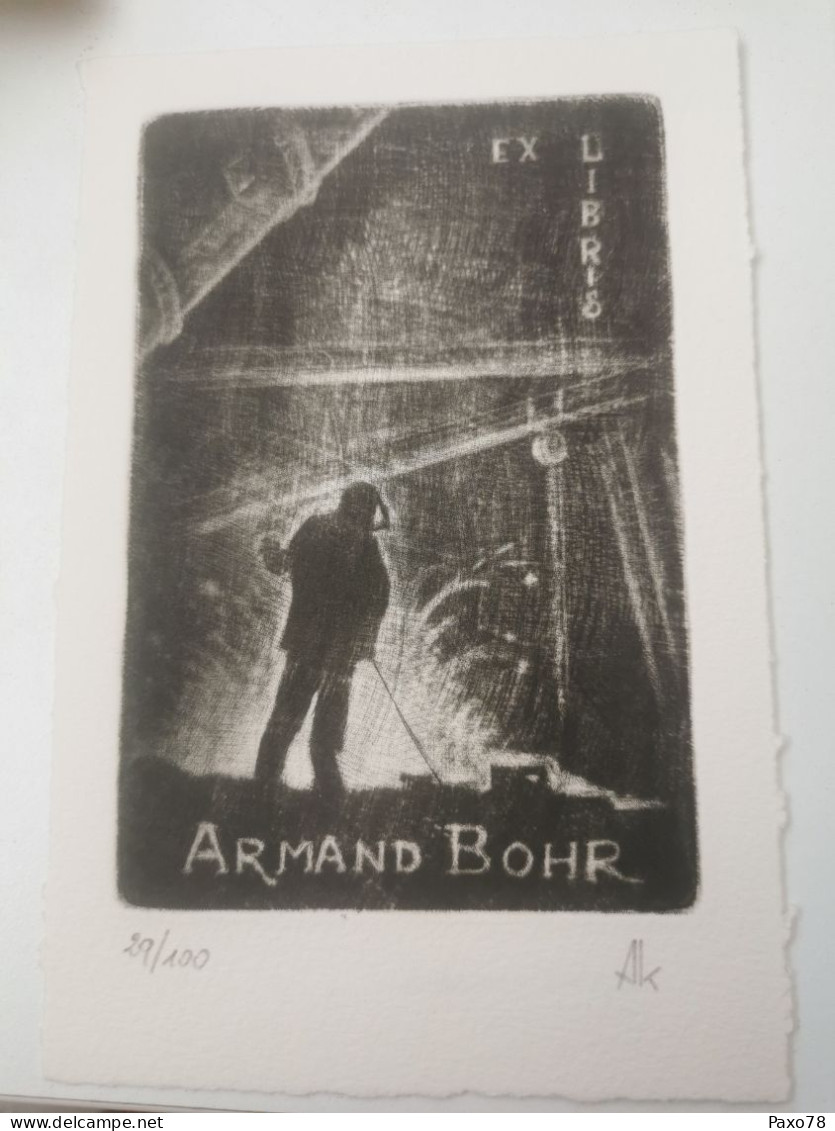 Luxembourg Ex-libris, Armand Bohr. ARBED - Exlibris