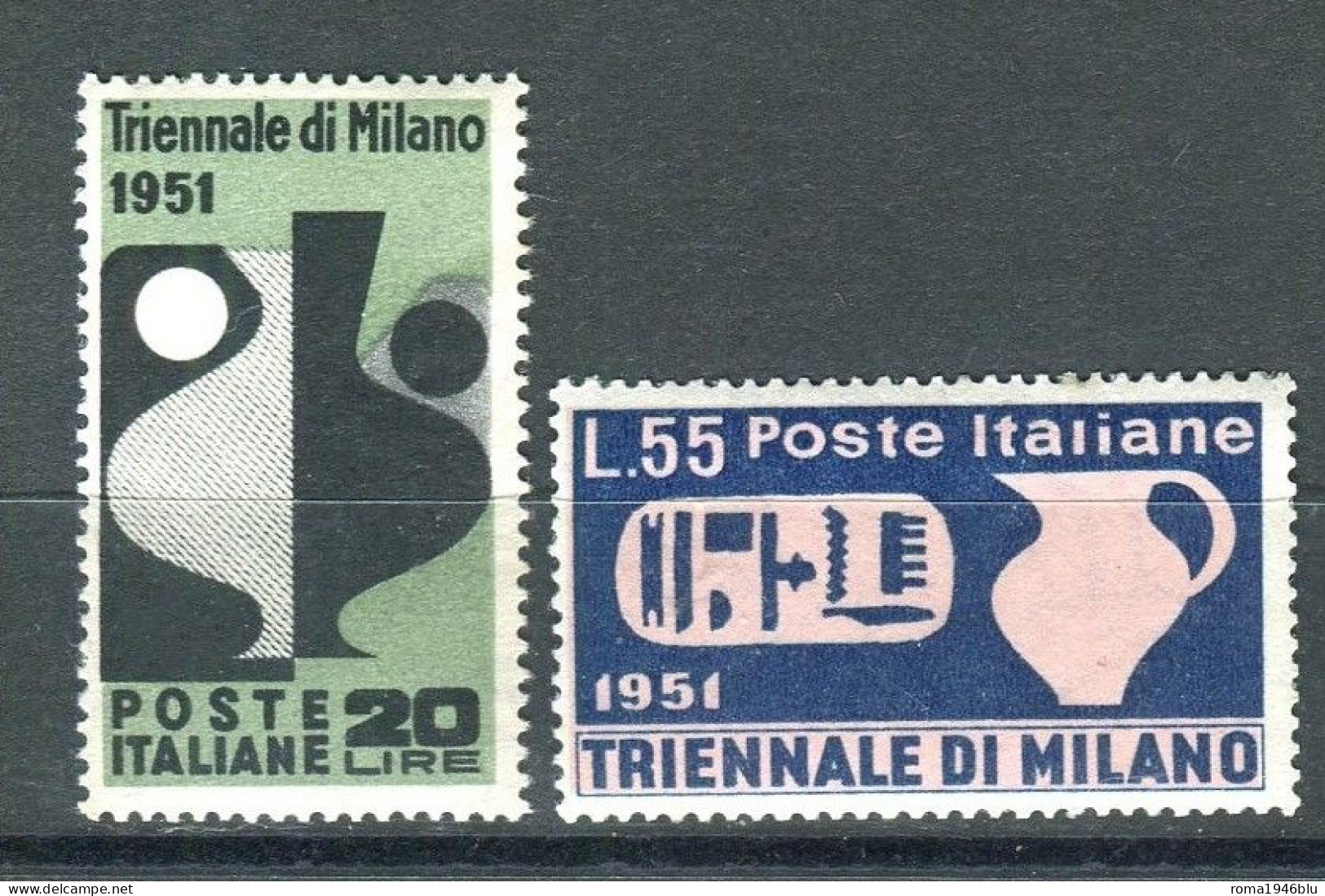 REPUBBLICA 1951 TRIENNALE DI MILANO SERIE CPL. ** MNH - 1946-60: Mint/hinged