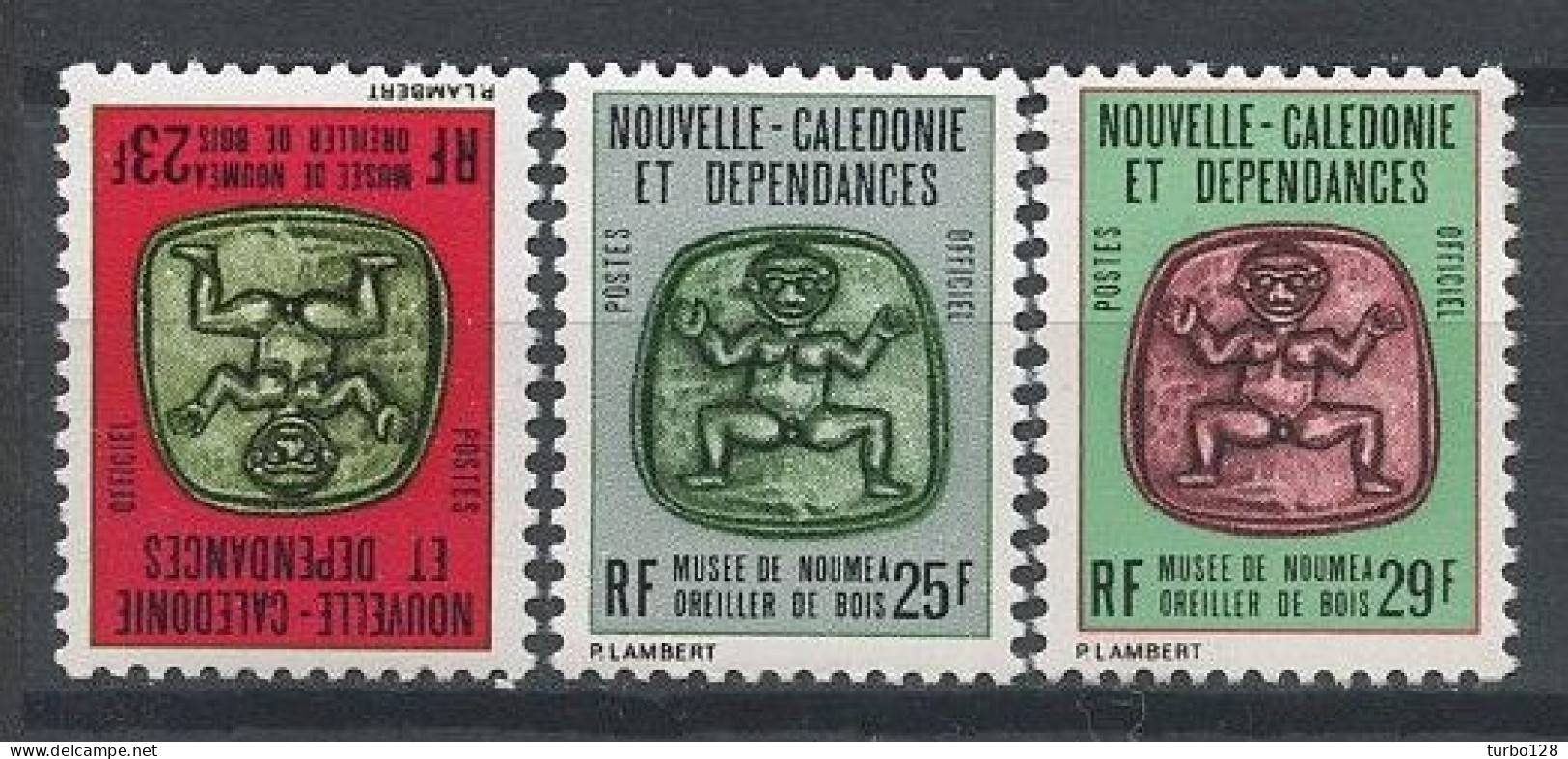 CALEDONIE 1980 Service N° 31/33 ** Neufs MNH Superbes C 4.50 € Oreiller De Bois Musée De Nouméa - Servizio