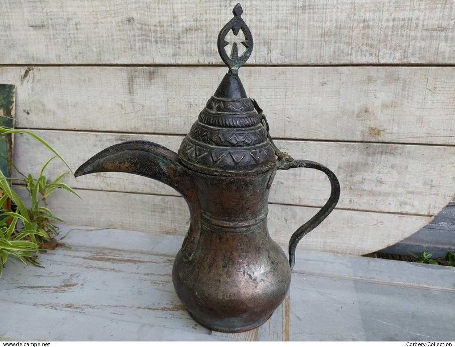 Large Islamic Arabian Turkish Copper Dallah Tea Coffee Pot - Oestliche Kunst