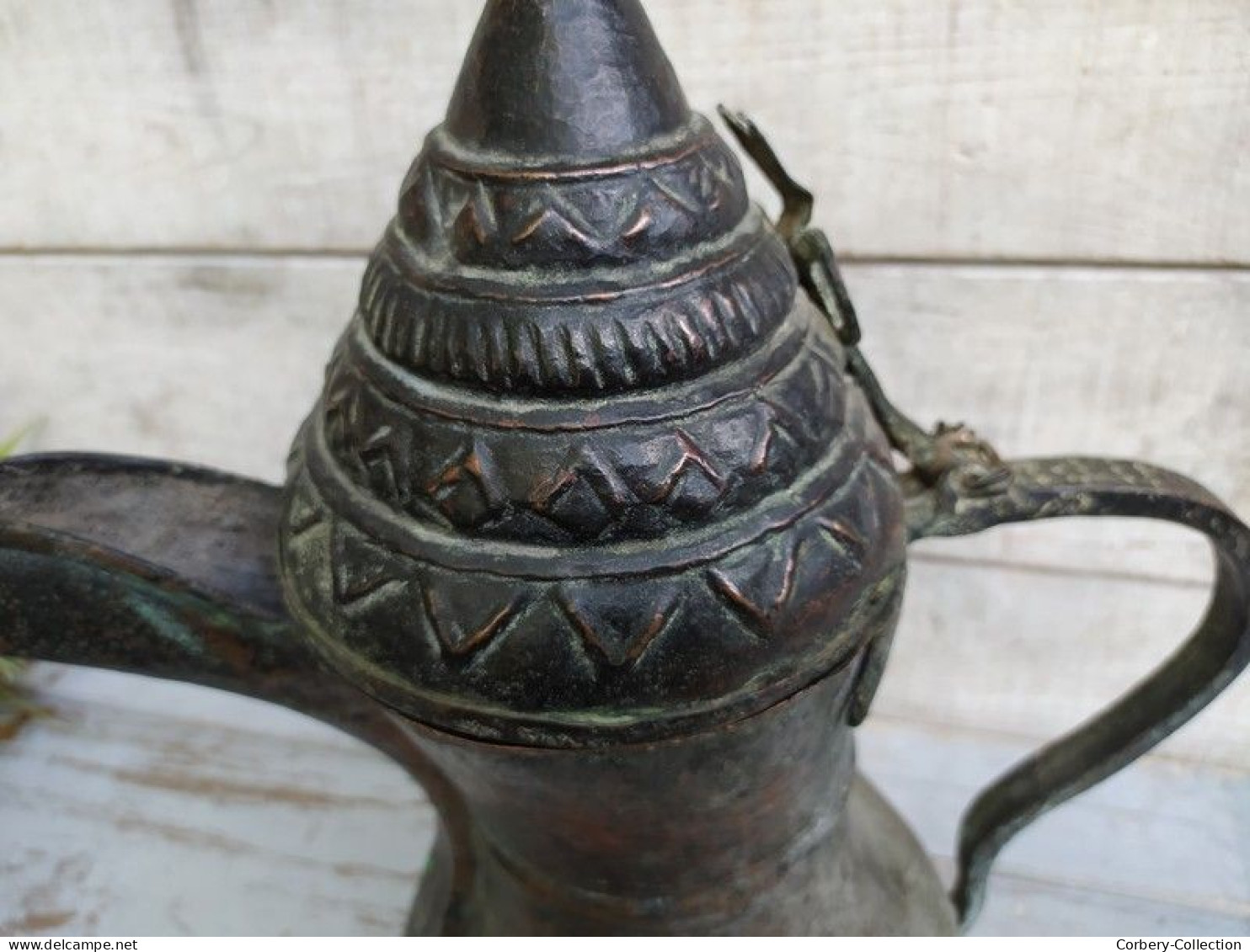 Large Islamic Arabian Turkish Copper Dallah Tea Coffee Pot - Art Oriental