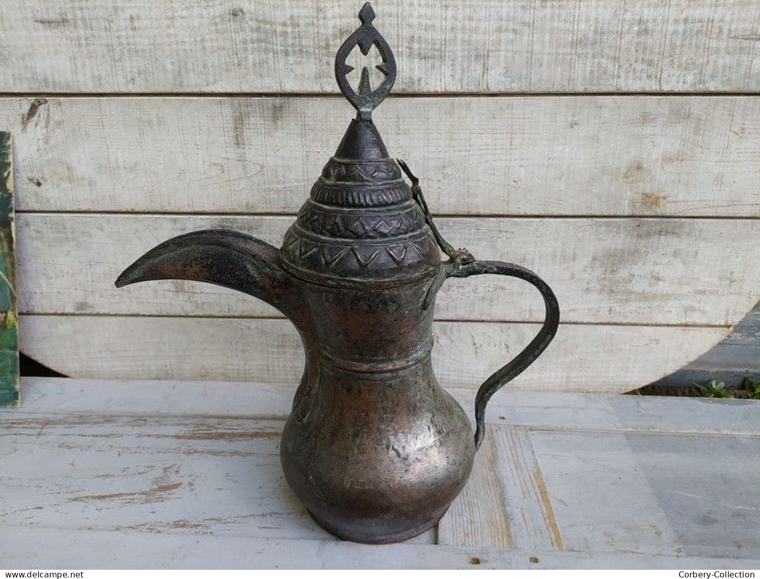 Large Islamic Arabian Turkish Copper Dallah Tea Coffee Pot