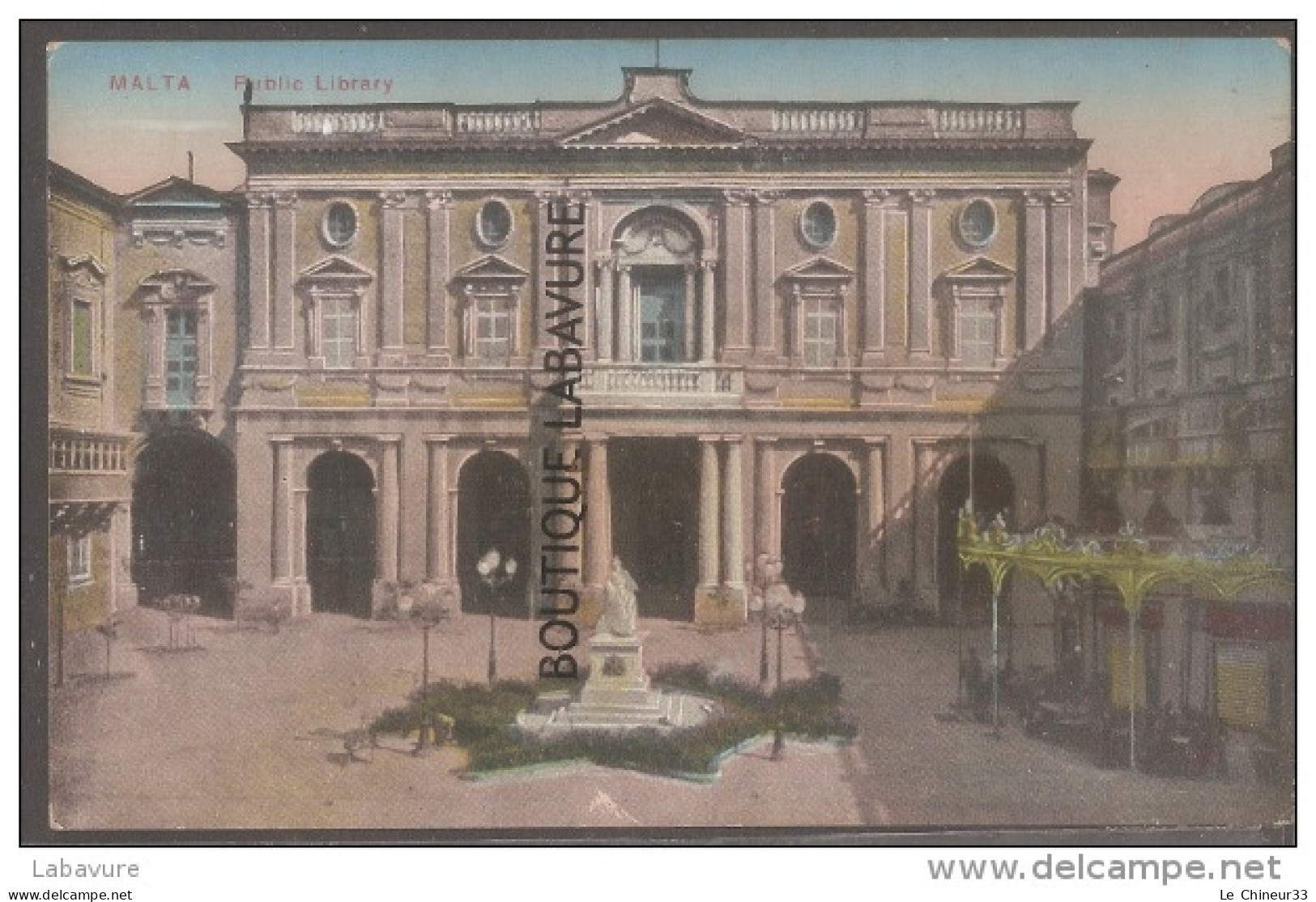 MALTA- Public Library-colorisée - Malte