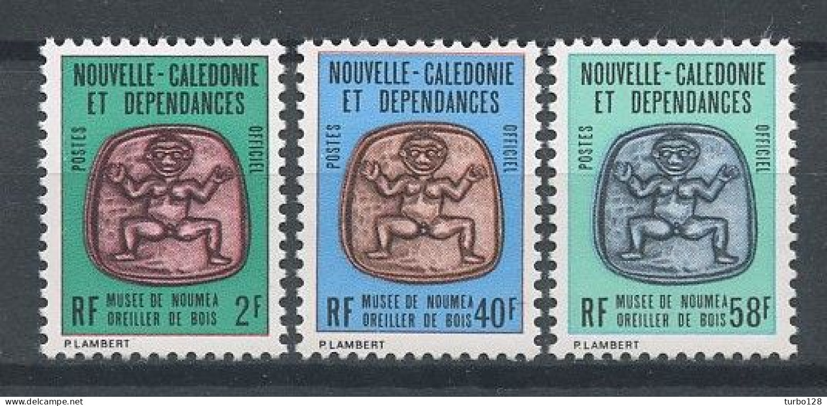 CALEDONIE Service 1986 Service N° 38/40 ** Neufs MNH Superbes C 4 €  Oreiller De Bois - Service