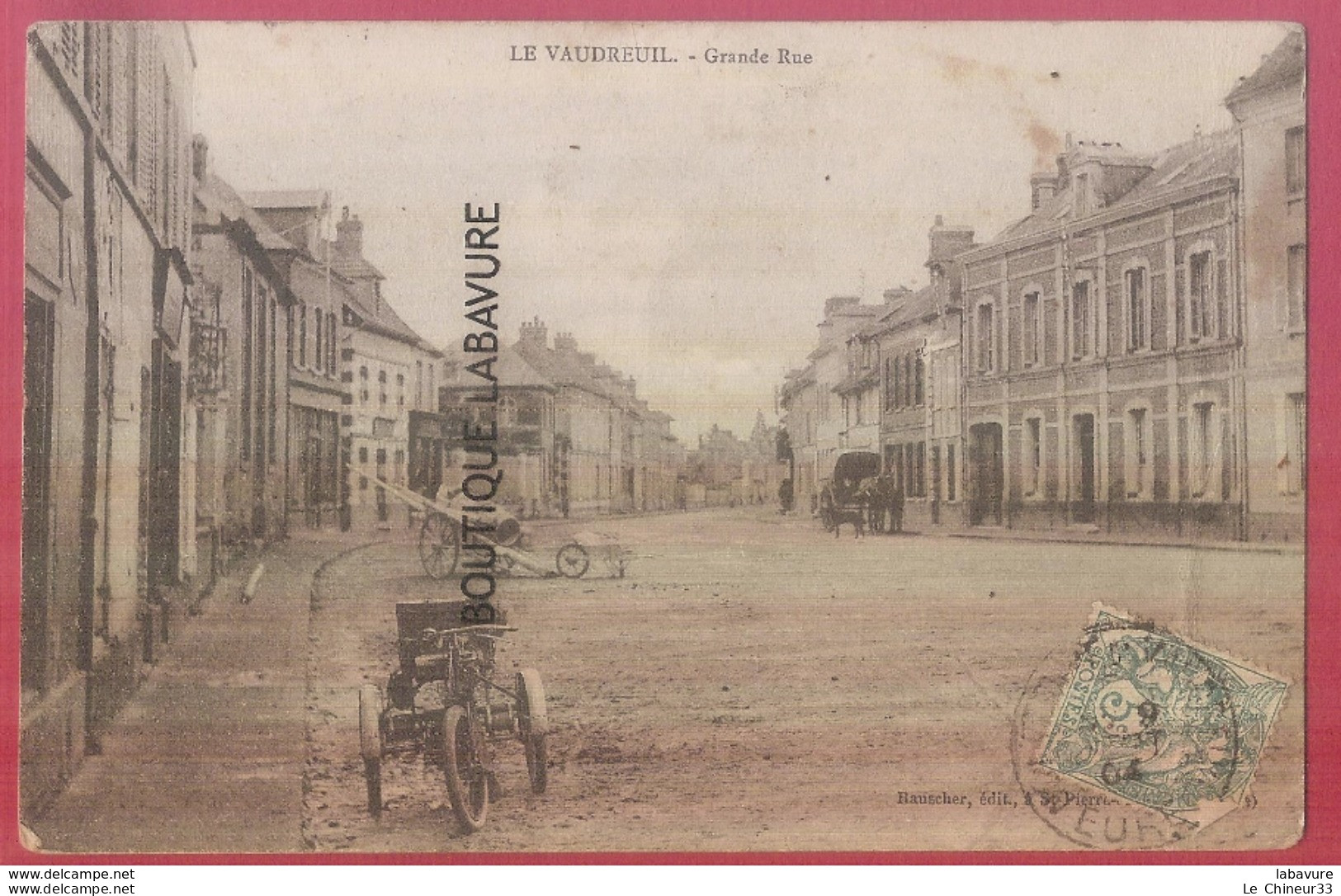27 - LE VAUDREUIL---Grande Rue--Tricycle A Moteur ? (voir Scan) - Le Vaudreuil