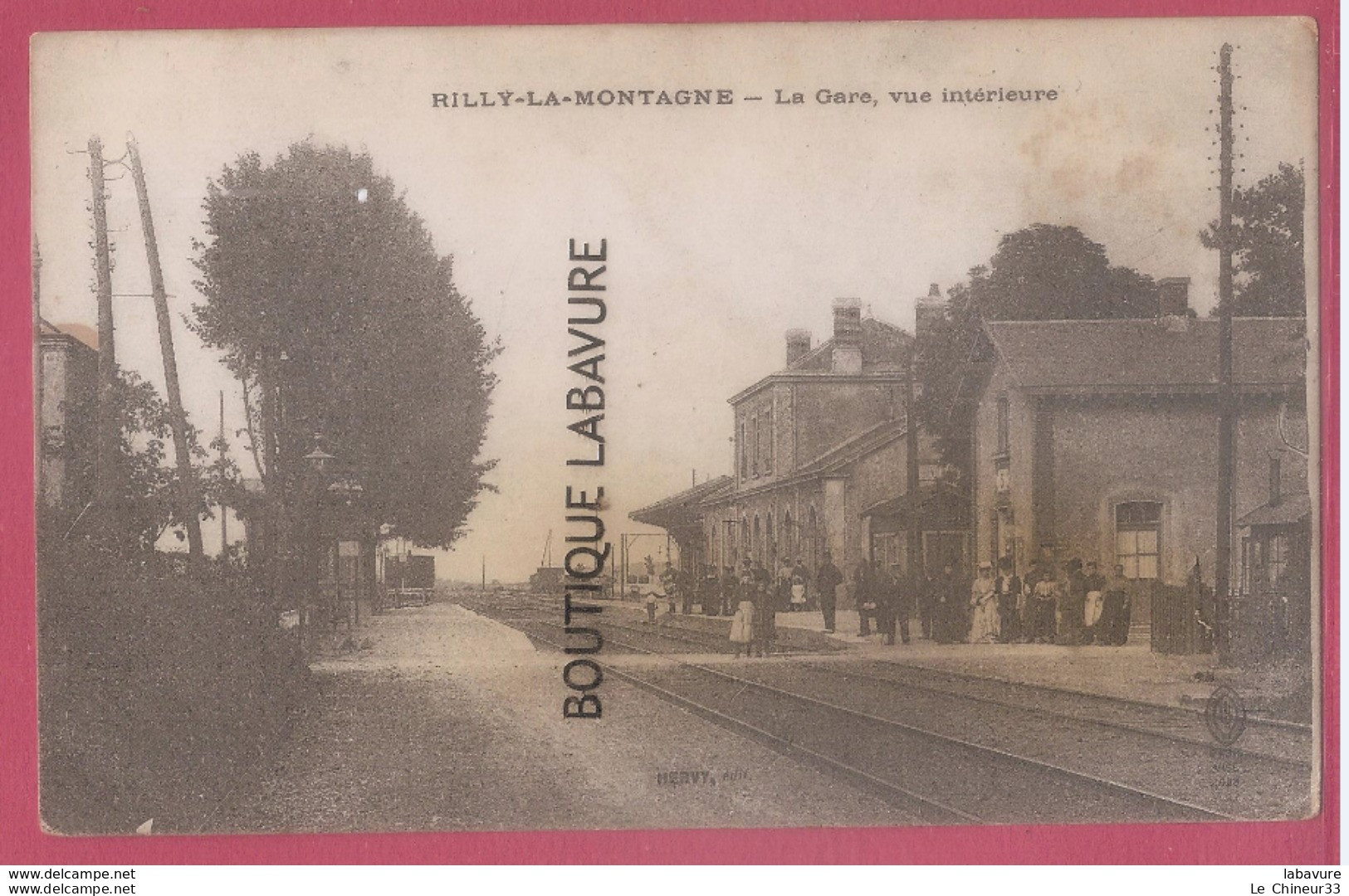 51 - RILLY LA MONTAGNE---La Gare --- Vue Interieure---animé - Rilly-la-Montagne