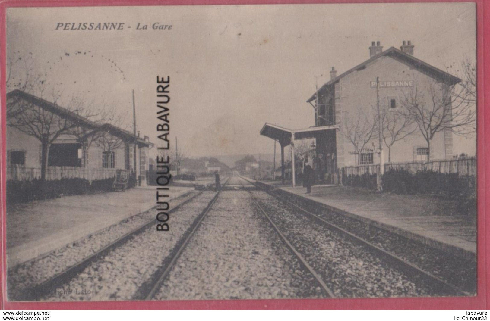 13 - PELISSANNE---La Gare--animé---Verso Cachet Régiment Tirailleurs Algériens- - Pelissanne