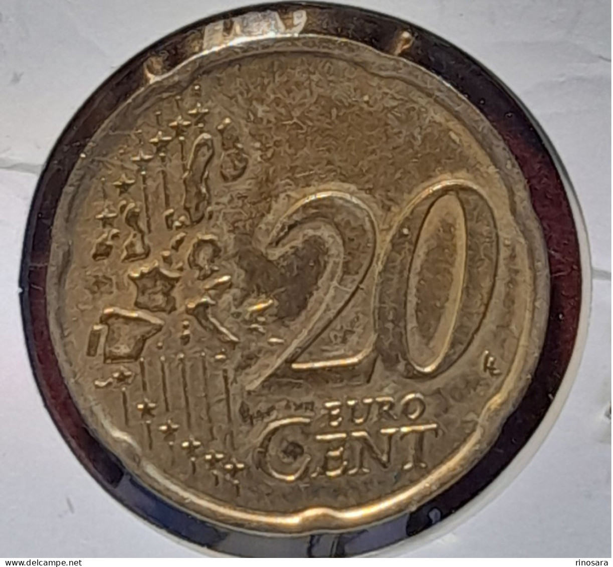 Errore Di Conio 20 Centesimi Euro Italia 2002 - Variétés Et Curiosités