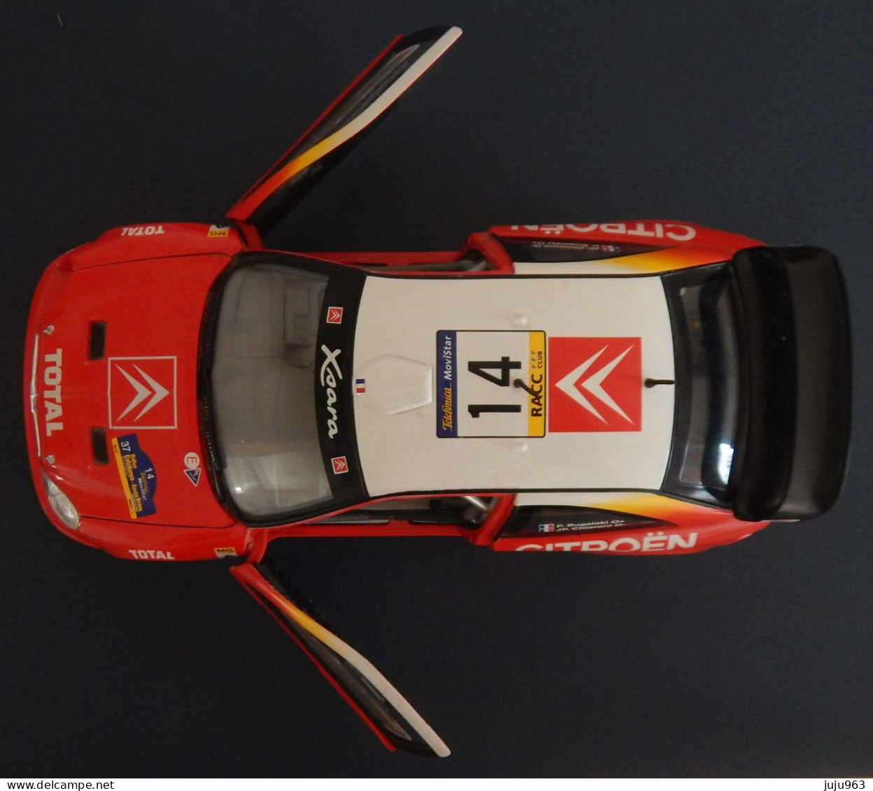 CITROEN XSARA WRC N°14  ECHELLE  1/18 SOLIDO SANS LA BOITE  VOIR 4 SCANS - Solido