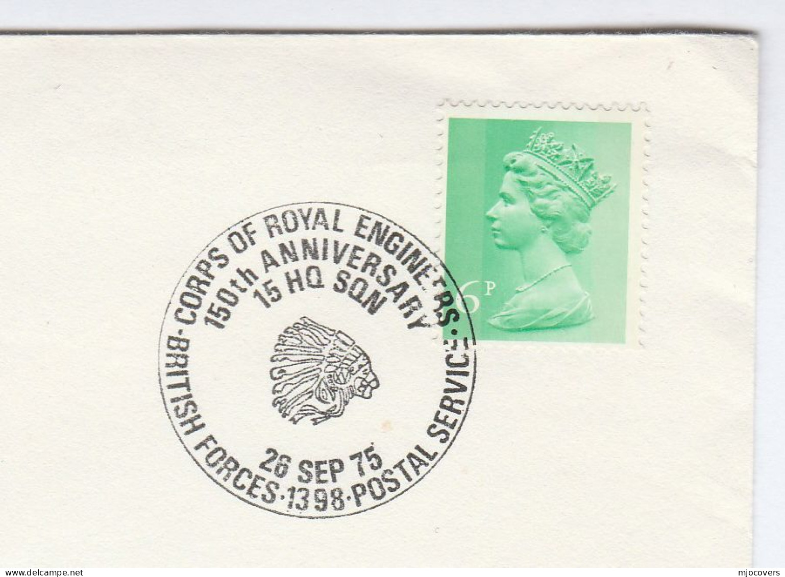 1975 NATIVE AMERICAN Indian Cover BRITISH FORCES Event GB Stamps Military - Indiens D'Amérique