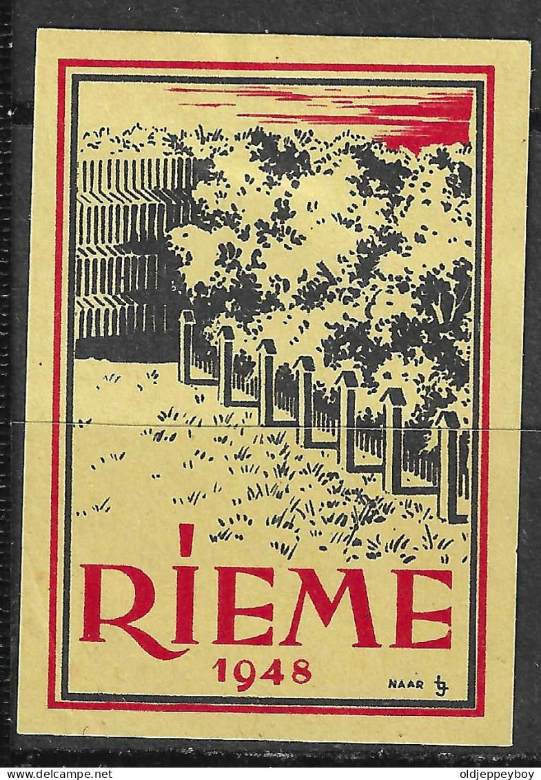 BELGIUM  VINTAGE MATCHBOX LABEL RIEME 1948   5  X 3.5  Cm  - Boites D'allumettes - Etiquettes