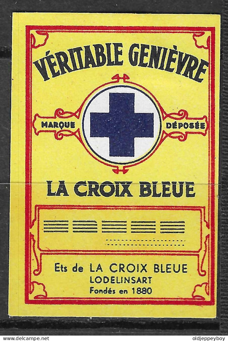  VINTAGE MATCHBOX  LA CROIX BLEUE BLUE CROSS MATCH BOX LABEL C1960s   5  X 3.5  Cm  - Boites D'allumettes - Etiquettes