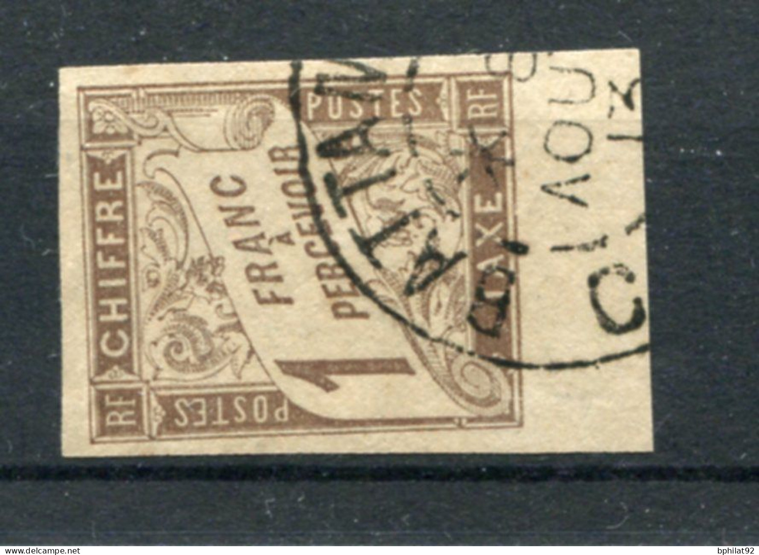 !!! TAXE N°15 DES COLO GENERALES BORD DE FEUILLE OBLITEREE BATTAMBANG - Postage Due