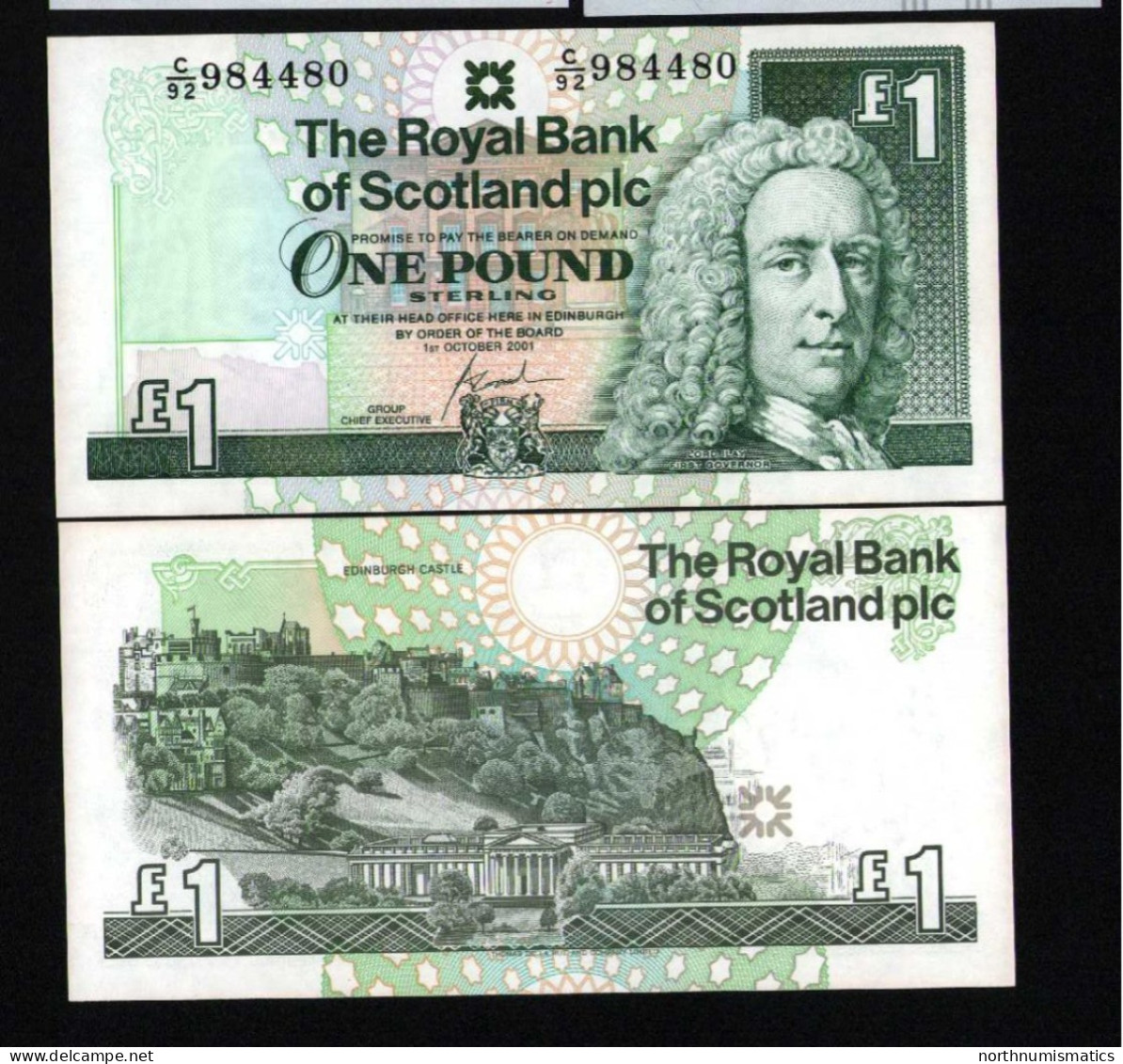 Scotland 1 Pounds 2001 UNC - 10 Ponden