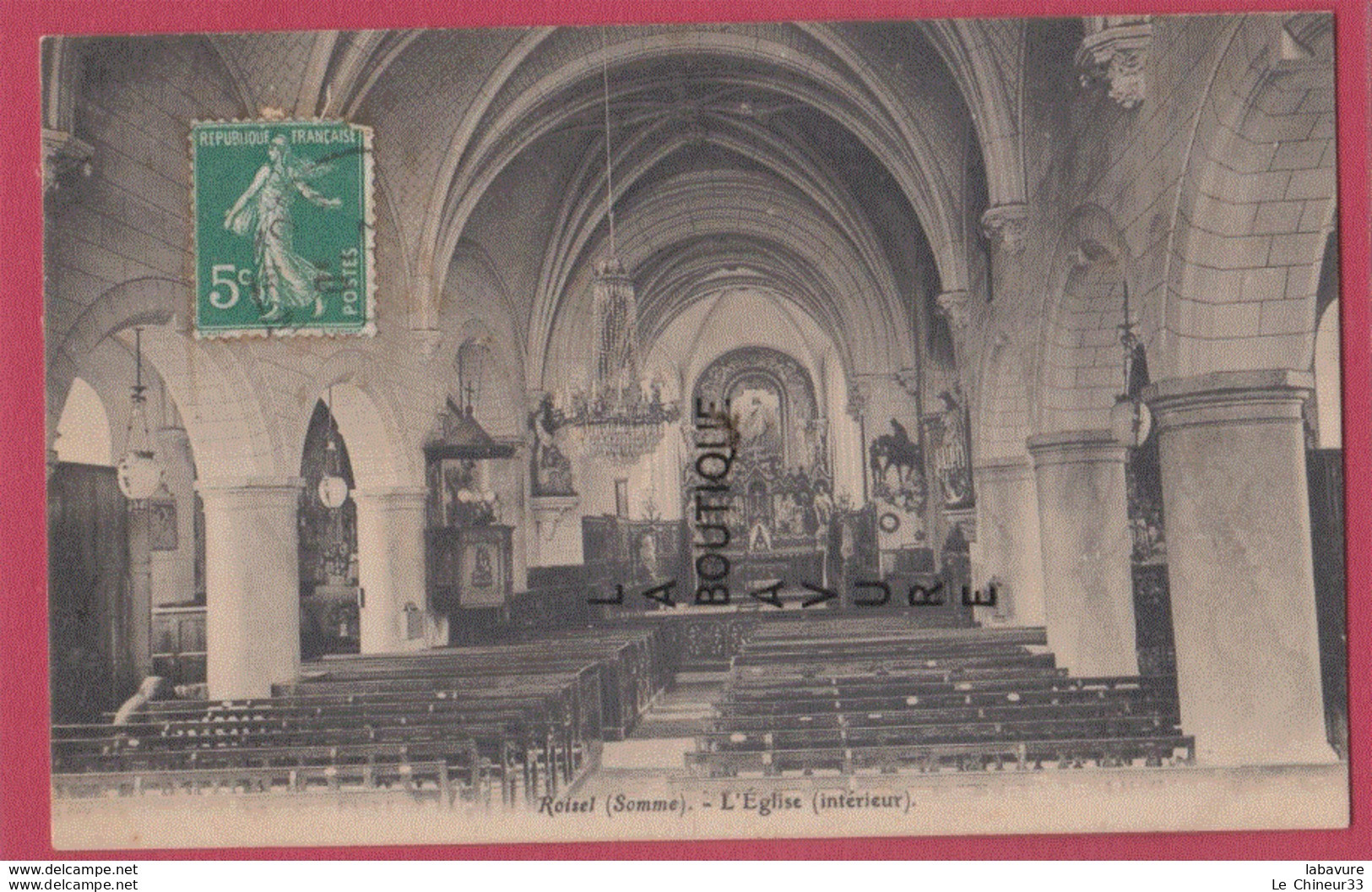 80 - ROISEL----L'Eglise--Interieur - Roisel