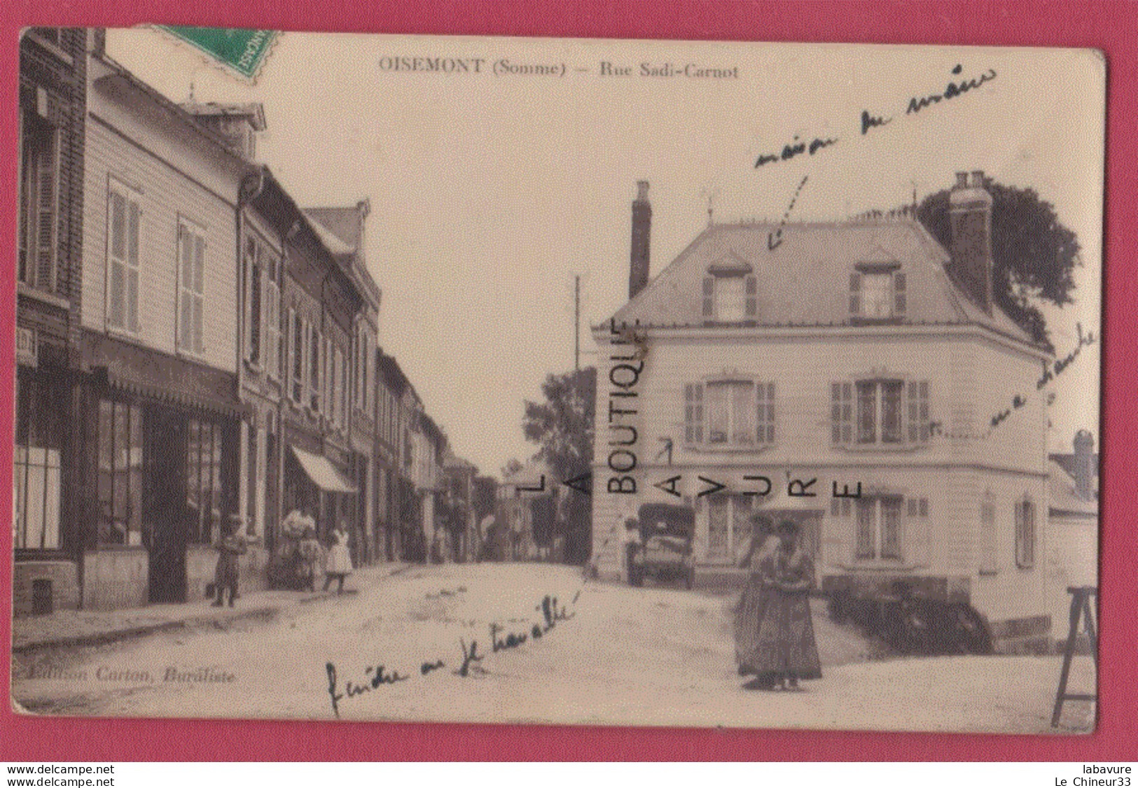 80 -OISEMONT----Rue Sadi-Carnot---Commerces--animé - Oisemont