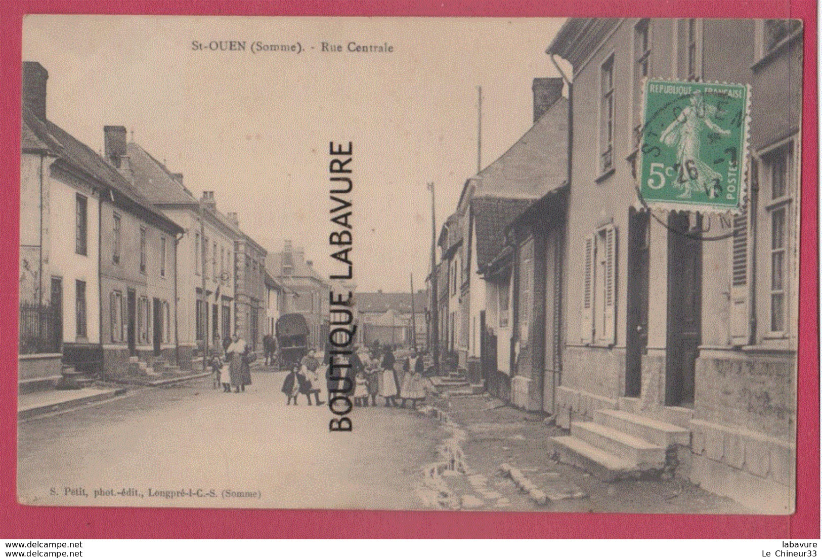 80 - SAINT OUEN---( ST OUEN ) -----Rue Centrale-----animé - Saint Ouen