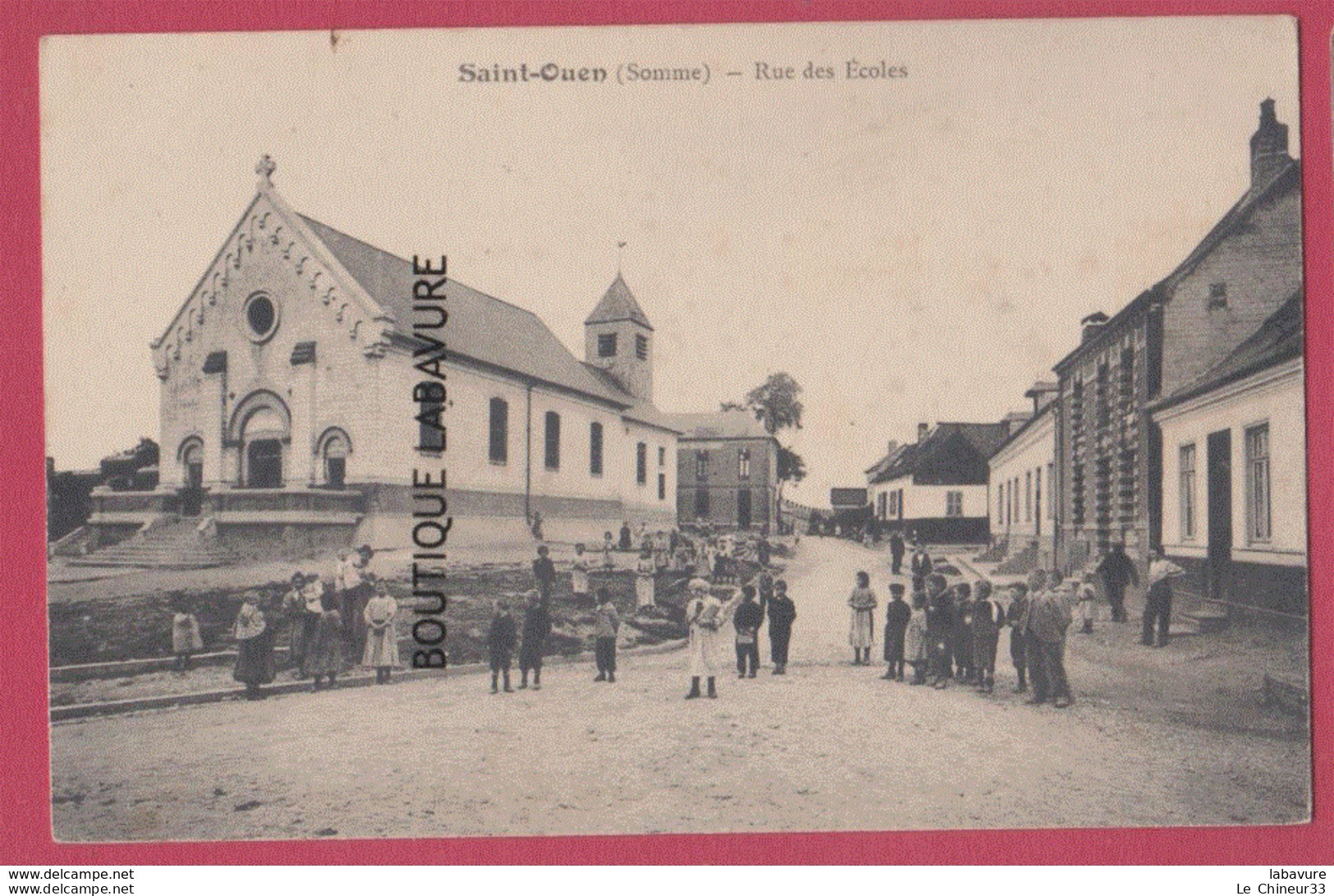 80 - SAINT OUEN---( ST OUEN ) ---Rue Des Ecoles-----animé - Saint Ouen