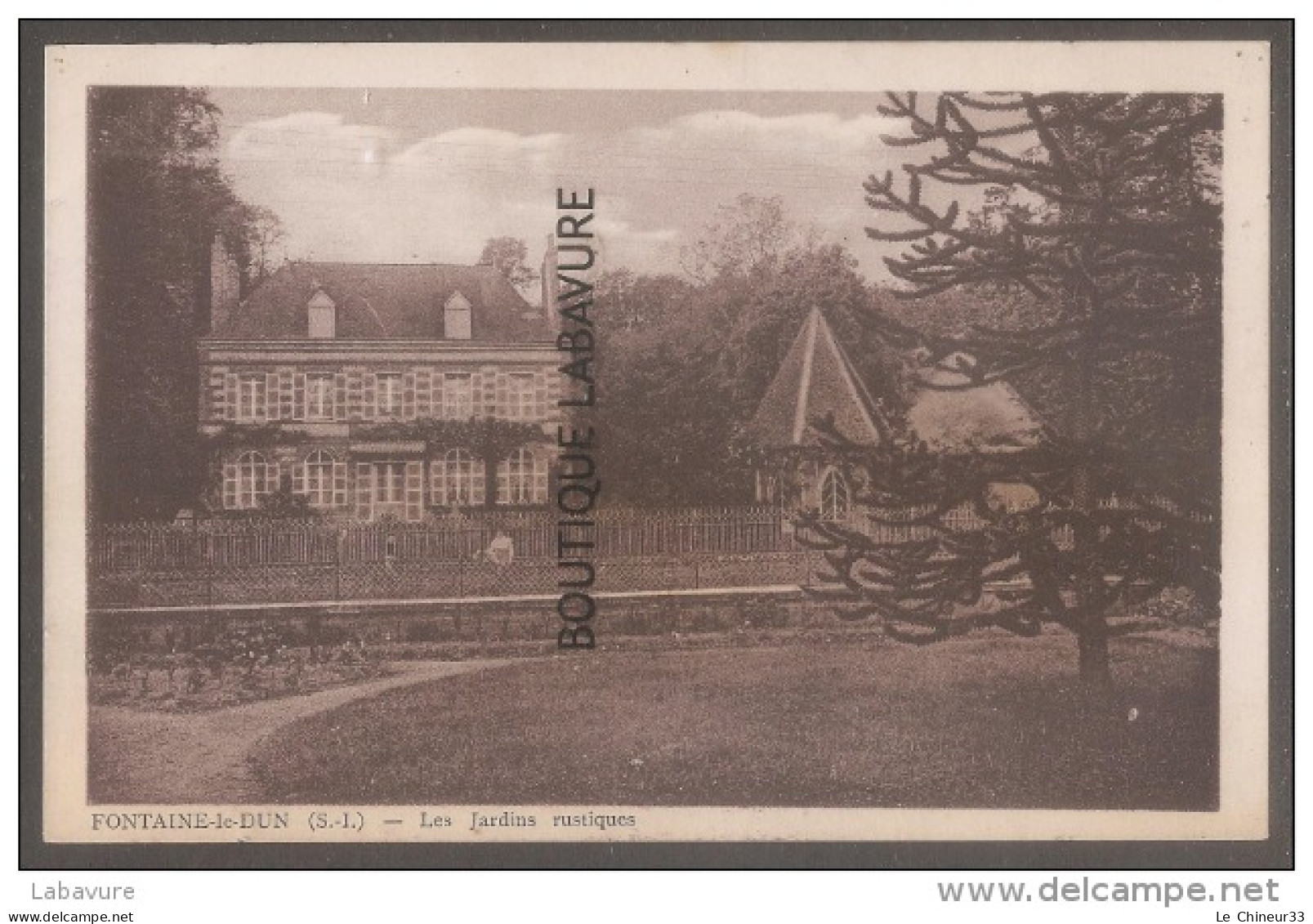 76----FONTAINE Le DUN --Les Jardins Rustiques--cpsm Pf---pas Courante - Fontaine Le Dun