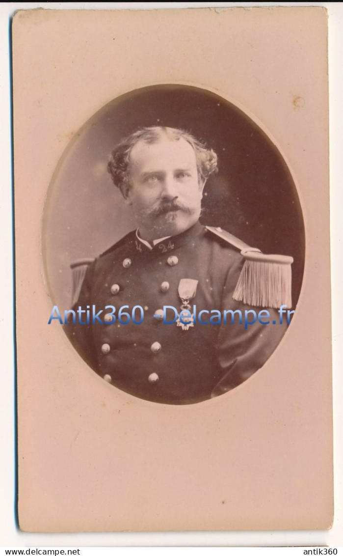 Photographie XIXe CDV Portrait Du Capitaine Louis-Marie Lambin (1837-1907) Légion D'Honneur Photographe Hideux Compiègne - Personas Identificadas