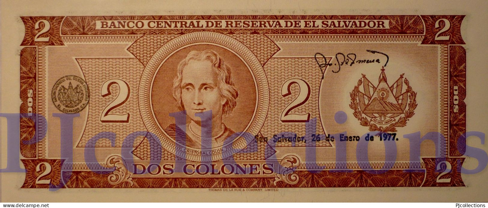 EL SALVADOR 2 COLONES 1976 PICK 124a UNC - Salvador