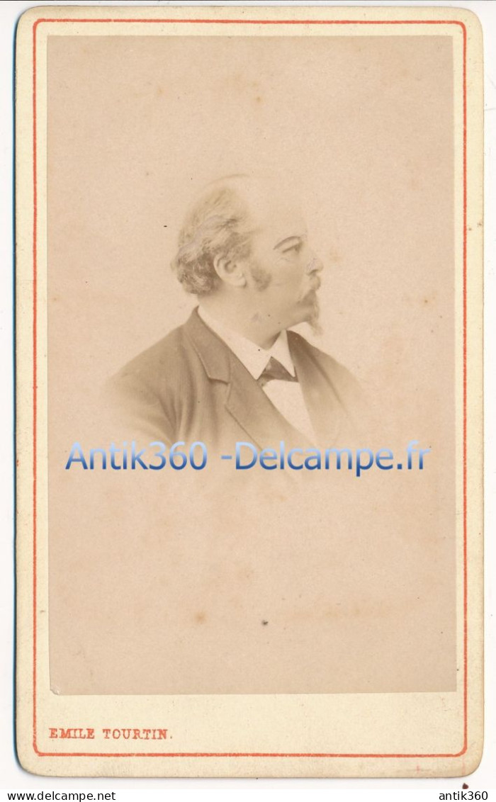 Photographie XIXe CDV Portrait De Alphone Jules Joseph DERODE Négociant  Photographe Tourtin Le Havre Rouen - Geïdentificeerde Personen