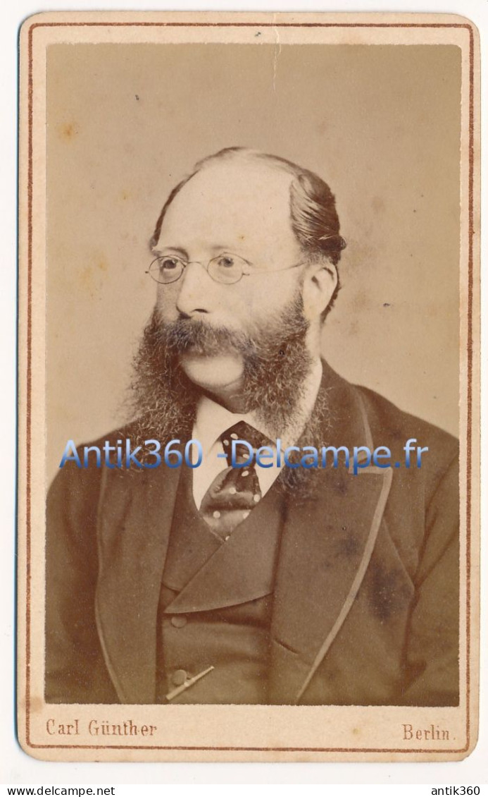 Photographie XIXe CDV Portrait De J. VANDENBERG Chancelier De La Légation Des Pays-Bas Photographe Günther Berlin - Personas Identificadas