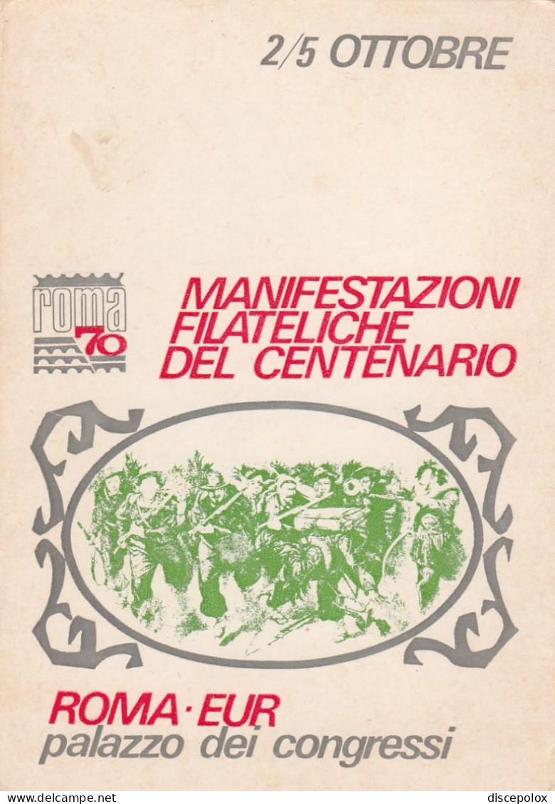 X4922 Roma - Manifestazioni Filateliche Del Centenario 1970 Eur Palazzo Congressi - Annullo Commemorativo - Demonstrationen