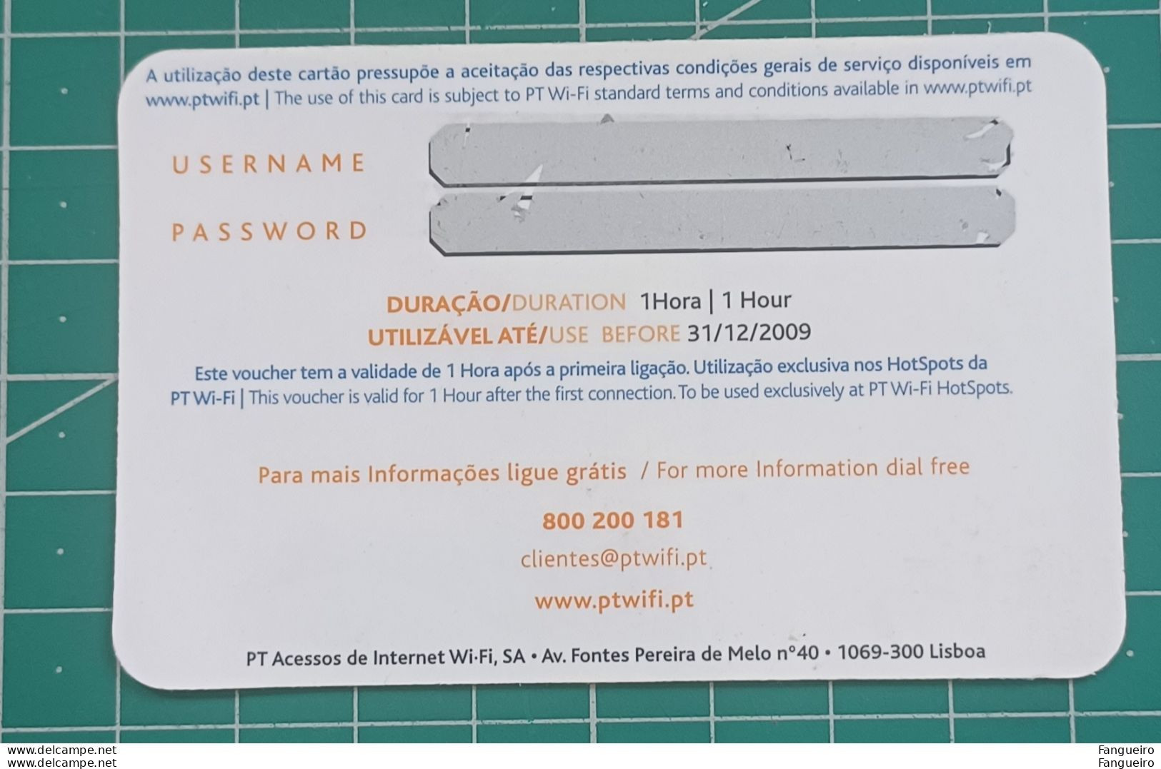 PORTUGAL PREPAID USED PHONECARD PT TELECOM - MINT - INTERNET - Portugal