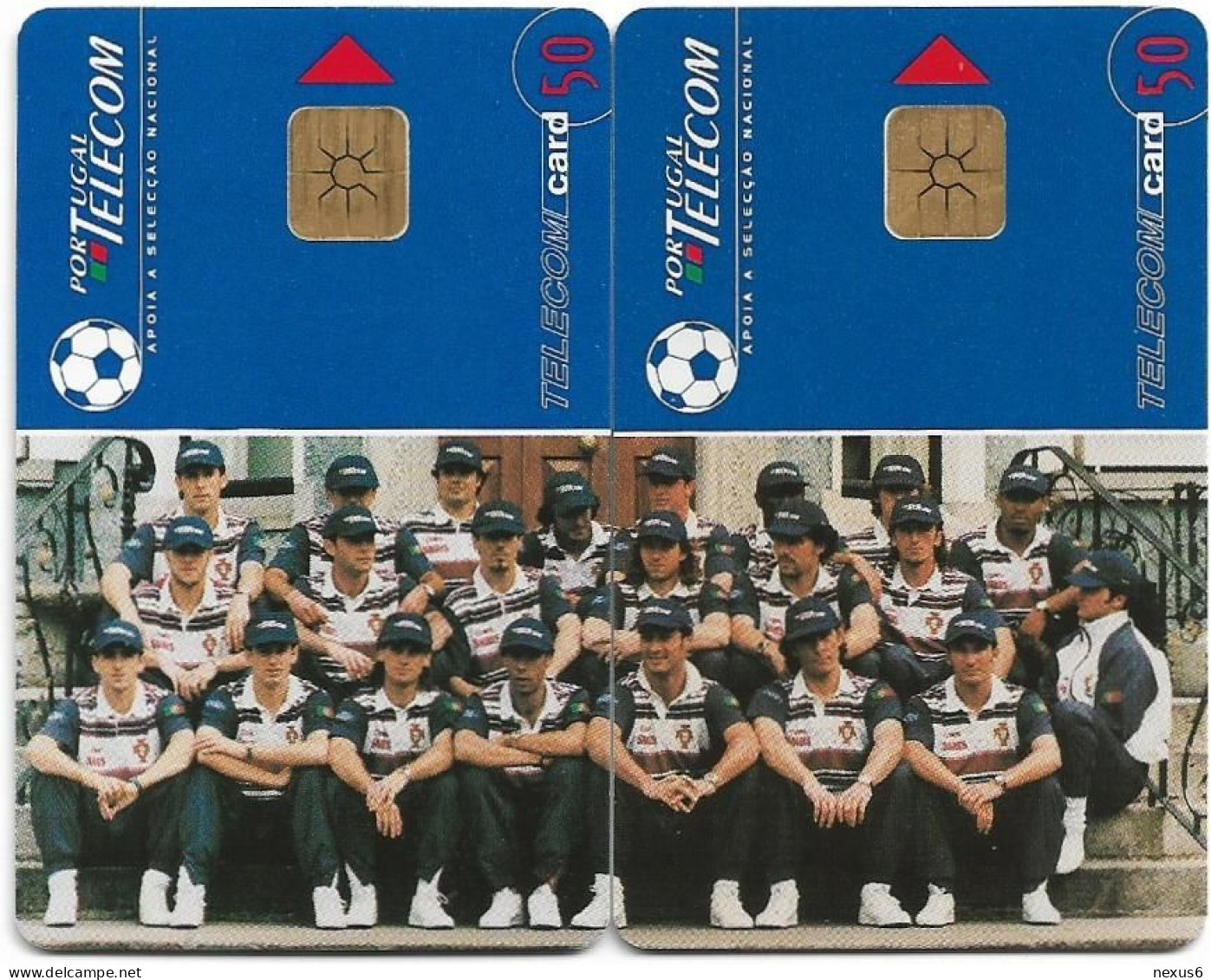 Portugal - PT (Chip) - Europeu '96 De Futebol Puzzle Of 2 - PT096 - PT097 - 07.1996, 50U, 20.000ex, Both Used - Portugal