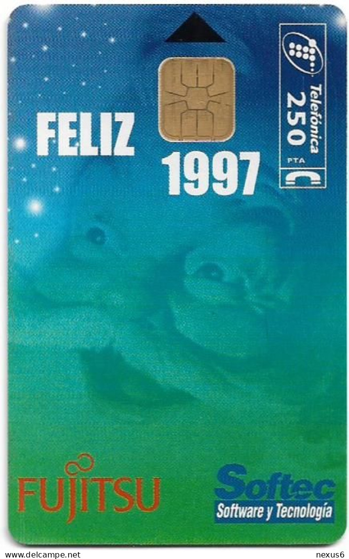Spain - Telefónica - Fujitsu, Softec, Feliz 1997 - P-231 - 12.1996, 5.000ex, Mint - Emissioni Private