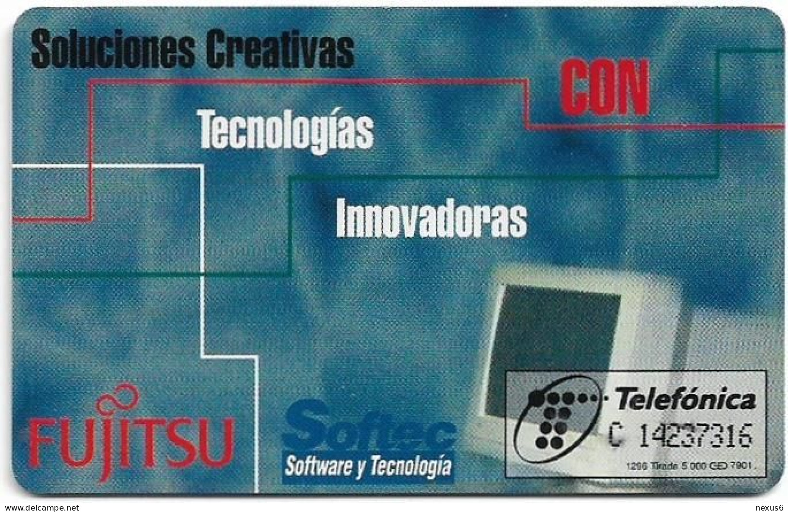 Spain - Telefónica - Fujitsu, Softec, Feliz 1997 - P-231 - 12.1996, 5.000ex, Mint - Privé-uitgaven
